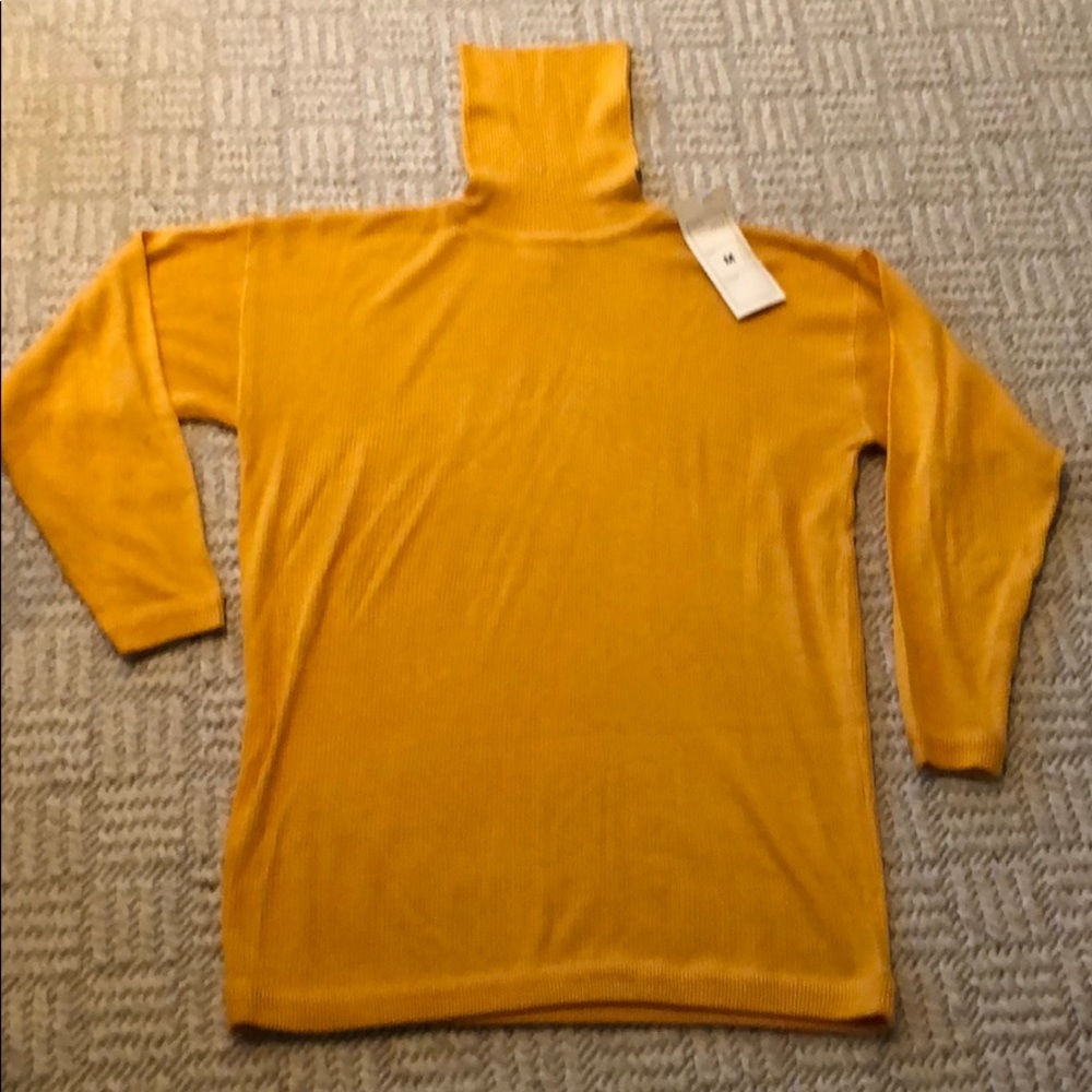 ochre turtleneck lightweight knit